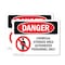 Signmission Chemical Storage Area Danger Sign, Plastic, 10in W x 7in L, 2PK OS-2PACK-DS-P-710-L-1913 - alternate 1
